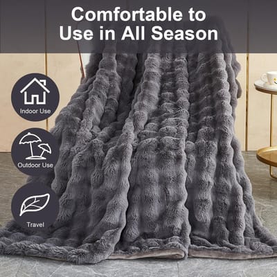 Dailygoods- Fleecedeken 1000 g/m² - Zacht Pluche - Omkeerbaar - Lichtgewicht - Voor Bank/Slaapkamer - Ademend en Comfortabel - Deken