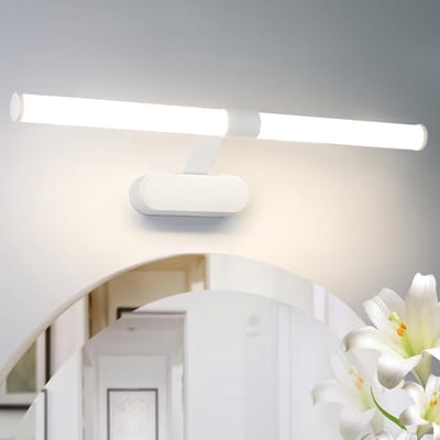 Glitzerlife – LED Spiegellamp Bad – Wandlamp IP44 Waterbestendig – Neutraal Wit Licht – 60 cm – Zwart – Modern – Acryl & Metaal Badkamerverlichting