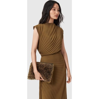 AllSaints Bettina Bead Clutch Warm Brass Taglia: OS | Borse Outlet | Donna