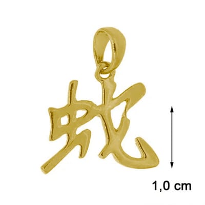 Blinx Jewels Vergulden Hanger Chinese Horoscoop Slang Goudkleurig