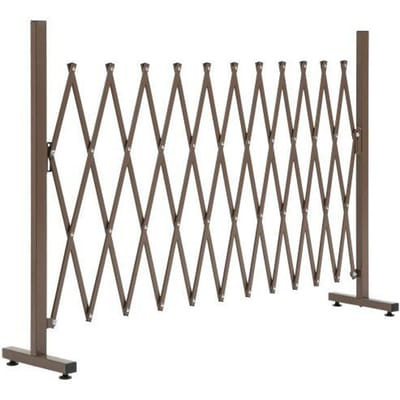 Uitschuifbare barrière - MUVOE - Aluminium - 35-300 cm - Bruin - H103,5 cm bruin