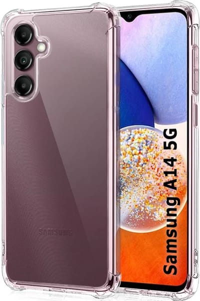 Schokbestendig Hoesje - Crystal Clear Back Cover Geschikt voor: Samsung Galaxy A14 5G | Transparante achterkant PC & TPU Bumper