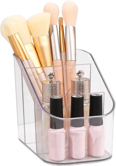 Dailygoods - Makeup Organizer met 3 Compartimenten - Transparante Opbergoplossing voor Cosmetica