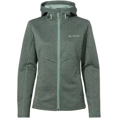 VAUDE Skomer Hiking Hoody, fleecejas, dames outdoor sportjasjes, niet waterdicht, niet winddicht, fleece, capuchon, regular fit