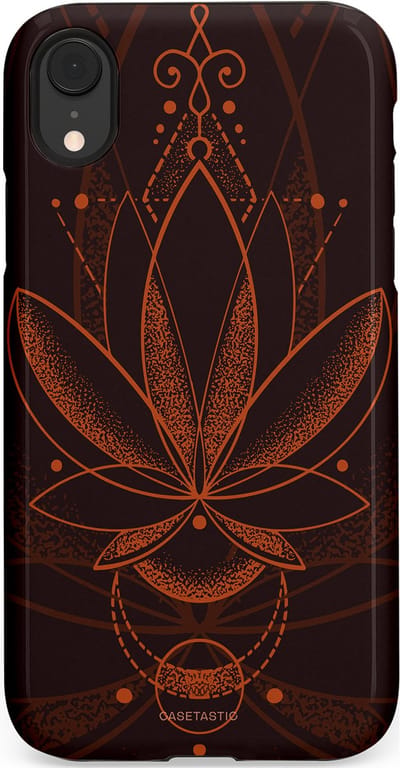 Casetastic Hoesje Geschikt voor Apple iPhone Xr - Stijlvolle Beschermende Duo-layer Case - Lotus Groei