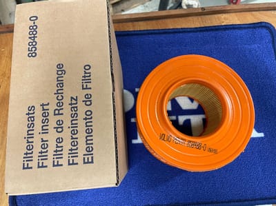 Volvo Penta luchtfilter 858488 voor TMD41, TAMD41, AQD41, AQAD41, MD31, TMD31, TAMD31, AQAD31, KAD32
