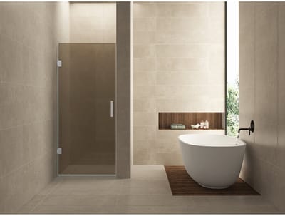 Wiesbaden Less Nisdeur - 900x2000x8mm - Nano Vintage Brons Glas - Geborsteld Staal