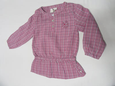 noukie's , meisje , bloesje lange mouw , geruit , 3 jaar 98