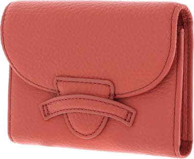 COCCINELLE Leren Portemonnee Tessa Flap Wallet Geranium Koraalrood