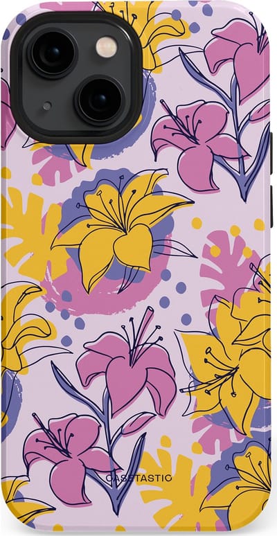 Casetastic Hoesje Geschikt voor Apple iPhone 13 Mini Magsafe - Stijlvolle Beschermende Duo-layer Case - Flora Fantasia
