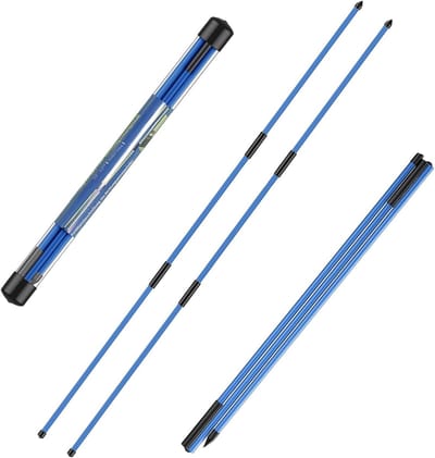 Golf Alignment Sticks 2-Pack - Oefenhulpmiddelen voor Aiming, Positie en Swingcorrectie met Duidelijke Opbergtube