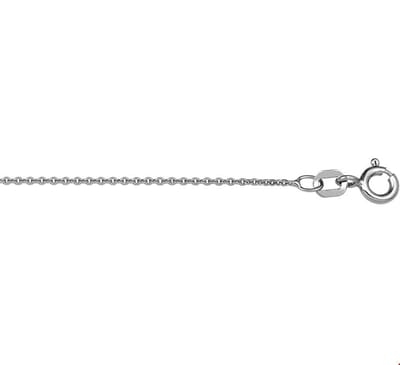 Zilver Gerhodineerde Collier anker plat 1 1320151