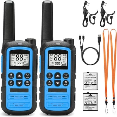 Walkie Talkie voor Kinderen - Portofoon - Compact voor Volwassenen - Blauw