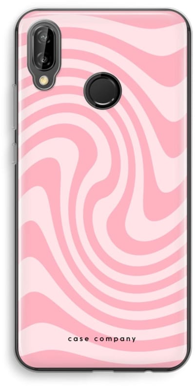 Case Company® - Hoesje geschikt voor Huawei P20 Lite hoesje - Swirl Roos - Soft Cover Telefoonhoesje - Bescherming aan alle Kanten en Schermrand