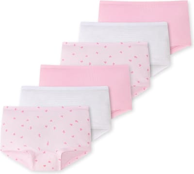 Schiesser Meisjes shorts 6 pack Kids Girls 95/5 Organic Cotton