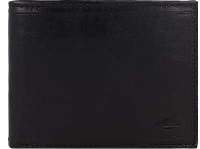 camel active Leren Portemonnee Wood Horizontal Wallet Black Zwart