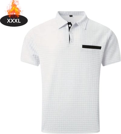 Livano Poloshirt Heren - T-Shirt Heren - Shirt - Overhemd - Polo Shirt - Wit - XXXL