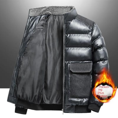 Gevoerde Heren Winter Warme Gewatteerde Kleding Koreaanse Versie van Couple Brood Gewatteerde Jas Koudebestendig Herenkleding in Grote Maten 5XL