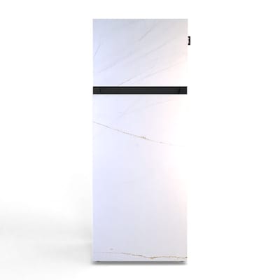 NUNKI MEDIUM-AETH / Dubbel-Deurs Koelkast, E Klasse, 206l, Witte Marmerlook Ethereal Glow, Satin (ALL sides)