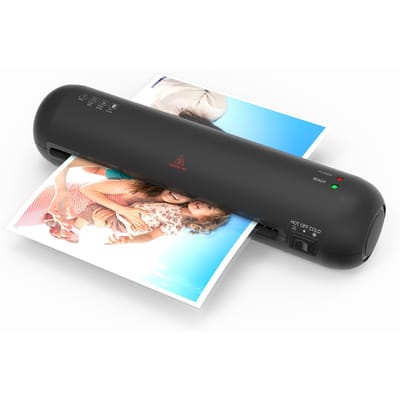 Ensemble de machines à plastifier de bureau, format A4, système à 2 rouleaux, plastification à chaud et à froid, largeur maximale de 9 pouces B-US