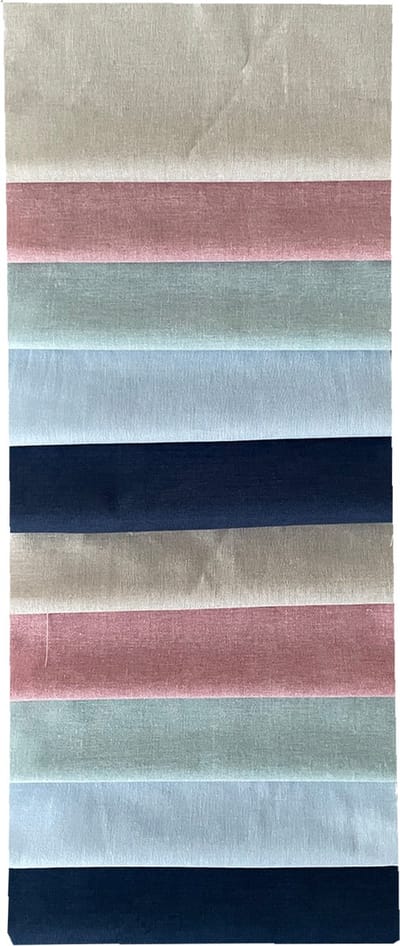 BINK Bedding - 10 lapjes - Quilt Patchwork - Chambray 25 x 25 cm. Set = 10 lapjes