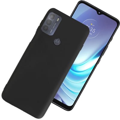 MobyDefend Hoesje - Geschikt voor Motorola Moto G50 - TPU Backcover - Mat Zwart