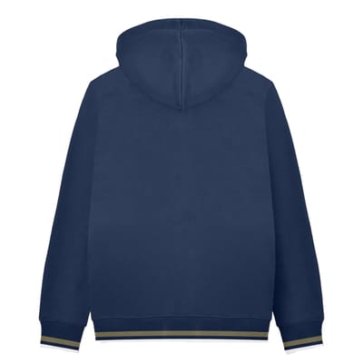 Lambretta Heren AW24 Volledige Rits Hoodie (Marineblauw/Kaki Groen)