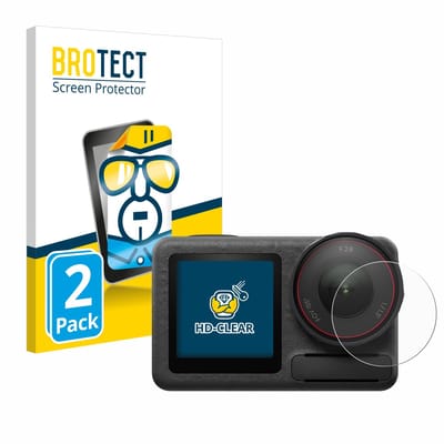 BROTECT - Screenprotector voor DJI Osmo Action 5 Pro (Lens) - Folie Beschermfolie transparant 2 Stuks