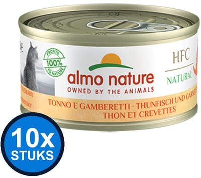 10x Almo Nature HFC - Tonijn & Garnaal - Kattenvoer Natvoer - 70g
