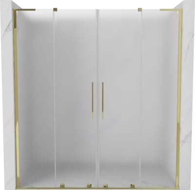 Mexen Velar L Duo schuifdouchedeur 180 , mat, goud - 871-180-003-32-50