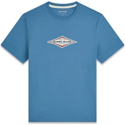 Guess Jeans Diamond T-shirt Met Korte Mouwen Blauw L Man