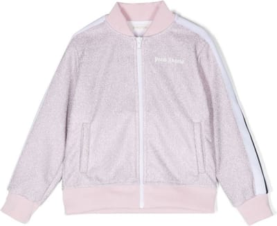 Palm Angels Trackvest met glitters - Roze - Maat 140