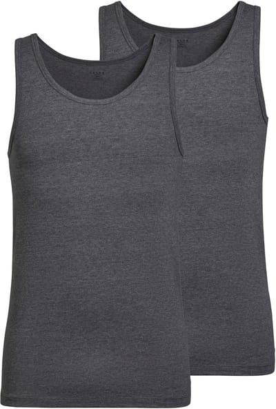 FALKE Daily Comfort 2-Pack huidvriendelijk elastisch katoen top van onderlaag heren grijs - maat S