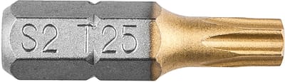 "Graphite Bit Torx T25, 25mm, S2 Tin, 2 Op Een Blister"