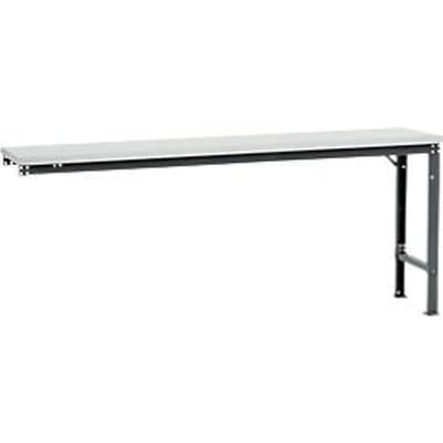 Manuflex aanbouwtafel UNIVERSAL Speciaal, 2000 x 800 mm, melamine lichtgrijs, antraciet
