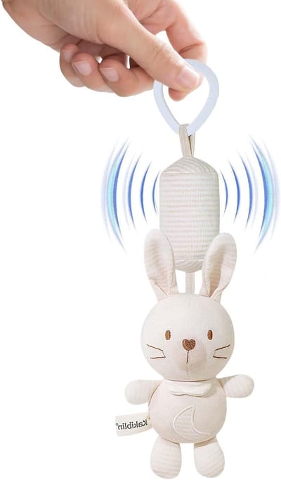 Speelgoed voor Baby's van 0 tot 12 Maanden, Rammelaars en Pluche Speelgoed voor in de Kinderwagen en Wieg (Konijn)
