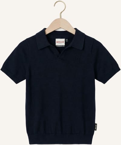 Retour Camiel Polo's & T-shirts Jongens - Polo shirt - Donkerblauw - Maat 122/128