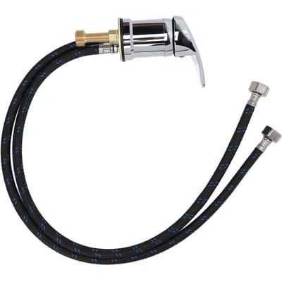 Robinet de lavabo de salon, mitigeur, robinet de cuvette de shampoing professionnel, tuyau pour lit de shampoing blanc
