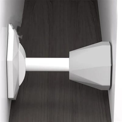 Deurstoppers voor vloer - Wandgemonteerde stoppers - Bescherming van muren - Zachte siliconen - 2 stuks - Wit Grijs