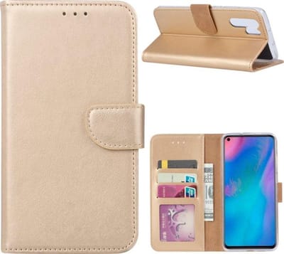 Bookcase Geschikt voor: Huawei P30 Pro - Goud - portemonnee hoesje