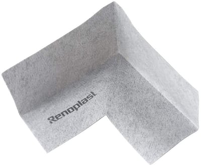 Renoplast® binnenste versterkingshoek PL3 | Armlengte 10 cm | Afsluitflens muurafdichtingsbaan Afdichtingsfolie voor bouwafdichting Afdichting Isolatiebaan Gevelbescherming | Ventilerende vloeren