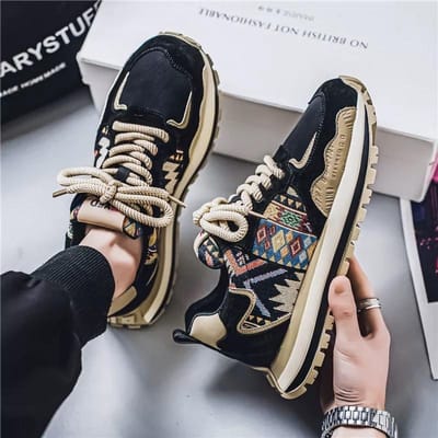 Lente Herenschoenen Nieuwe Ademende Jeugdschoenen Heren Trend Joker Platform Sportschoenen Vrije Tijd Hardlopen Papa Schoenen. 44