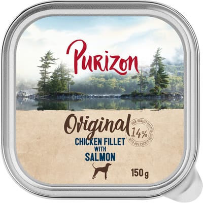 6x150g Kipfilet met zalm Purizon natvoer voor honden