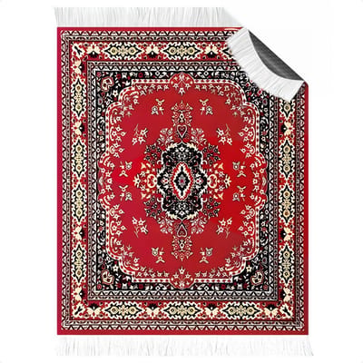 Techidna - Perzisch Tapijt Muismat - 25x18 cm - Anti-Slip Rubber Onderkant - Klassiek Rood