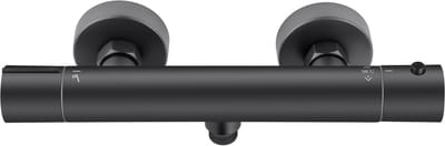 DERW MAX Thermostatische Douchekraan - 15 CM Hartafstand - Inclusief koppelingen - Zwart - Waterbesparend