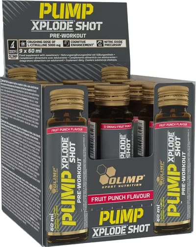 Pump Xplode Shot - 9 ampullen - Fruit Punch
