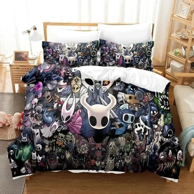Anime Game Hollow Knight Beddengoedset Dekbedovertrek Bedset Dekbedovertrek Kussensloop Dekbed King Queen Maat Jongens Volwassenen Beddengoedset EU SuperKing 260x220