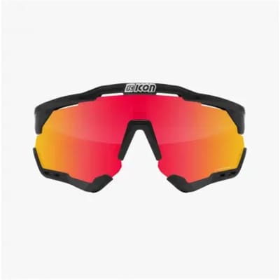 Scicon - Fietsbril - Aeroshade - Zwart Gloss - Multimirror Lens Rood