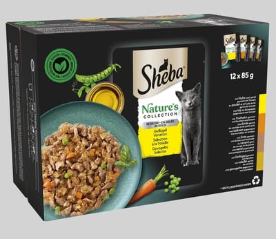 Sheba Nature's Collection Gevogelte Selectie In Gelei Maaltijdzakjes 12x85g