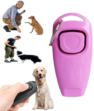 Clicker & Fluit in 1 Voor Hondentraining I Voor Training Hond I Diervriendelijke Training Hond I Training Dier I Incl Sleutelring I Roze